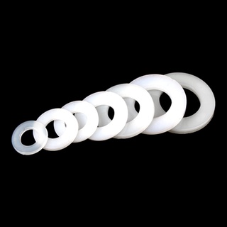 100Pcs M2 M2.5 M3 M4 M5 M6 M8 White Plastic Nylon Washer Plated Flat Spacer Seals Washer Gasket Ring