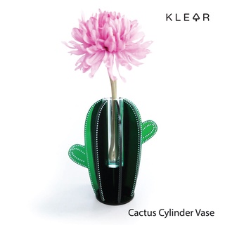 KlearObject Cactus-Cylinder vase แจกันดอกไม้ แจกันอะคริลิค รูปทรงกระบองเพชร แจกัน มินิมอล แจกันใส่ดอกไม้ แจกันดีไซต์ใหม่