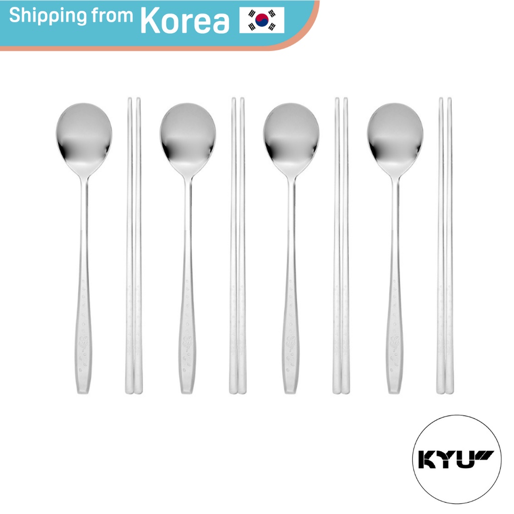[CORELLE Korea] Plum Spoon Chopsticks Cutlery Set | Tableware Set Cutlery Utensils Eco-Friendly