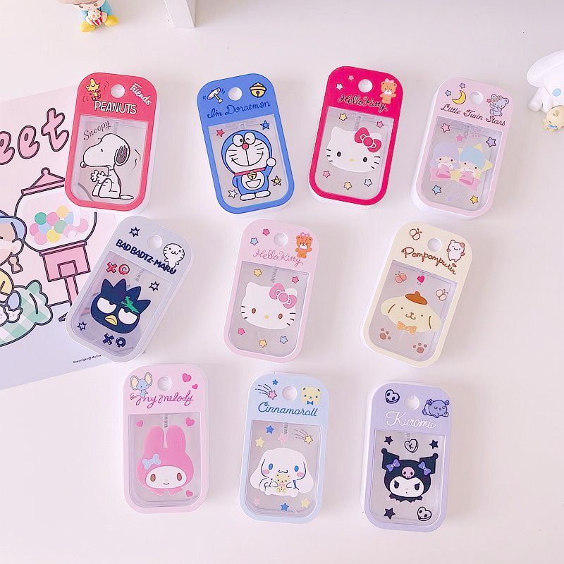 (ฟรีช่อง) ขวดสเปรย์น้ําหอมแอลกอฮอล์ เจลล้างมือ แบบพกพา ลายการ์ตูนน่ารัก ขนาด 45 มล.
