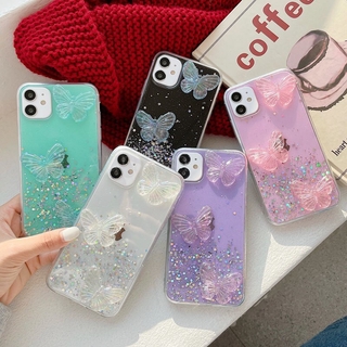 เคสโทรศัพท์มือถือใส แบบนิ่ม ลายผีเสื้อ 3D สําหรับ Xiaomi Redmi Note 10 9S 9 8 8t 7 4 10s Pro Redmi 9T