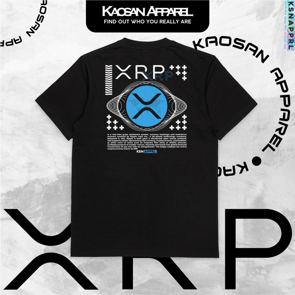 เสื้อยืด Crypto "XRP Streetwear" - เสื้อยืด Cryptocurrency/เสื้อยืดระลอกคลื่น XRP/เสื้อยืด Crypto/เส