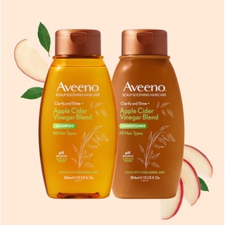 AVEENO® เพื่อความเงางาม สำหรับทุกสภาพผม CLARIFY &amp; SHINE+ APPLE CIDER VINEGAR BLEND