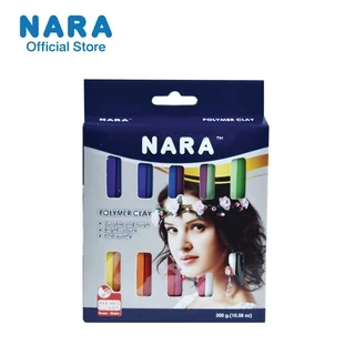 [ซื้อ1แถม1] NARA Polymer Clay ดินโพลีเมอร์ ชุดเซตกล่อง ขนาด 300 กรัม (12 สี) สีละ 25 กรัม