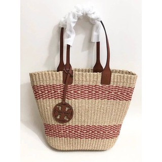 กระเป๋าสะพาย Tory Burch Miller straw tote Bag งานสวยดีสุด สวยมาก การันตีความเหมือนที่สุดให้เลยถ่ายสดจากสินค้าจริง100%