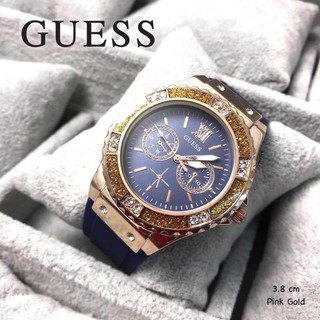 นาฬิกาสไตร์หรู ล้อมเพชร  GUESS