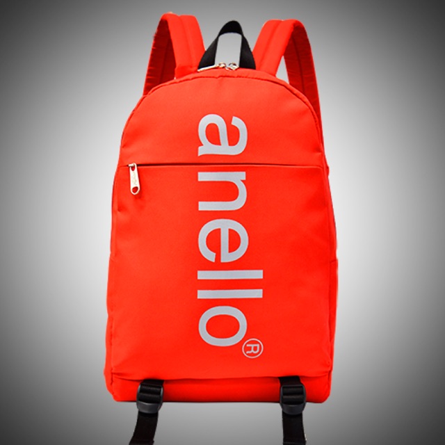 กระเป๋าเป้ anello สีแดงรุ่น Big Logo Print Mini Daypack ของใหม่แท้จากแบรนด์