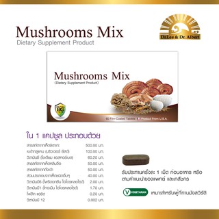 Dr.Lee &amp; Dr.Albert Mushroom Mix (60 เม็ด)