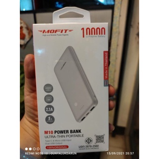 MOFIT High-end Mobile Power Bank แบตเตอรี่สำรอง 10000 mAh 37Wh รุ่น M10 Made in Thailand🇹🇭 ประกันศูนย์1ปี Original100%