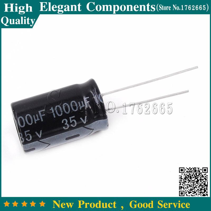 10PCS 1000UF 35V 35V 1000UF Aluminium Electrolytic Capacitor Size 13*21MM 35 V /