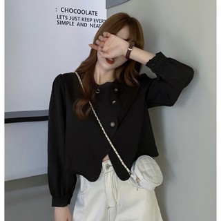 เสื้อแขนยาวสไตล์เกาหลีขนาดอปป้าต้องตะโกนซารังเฮโย