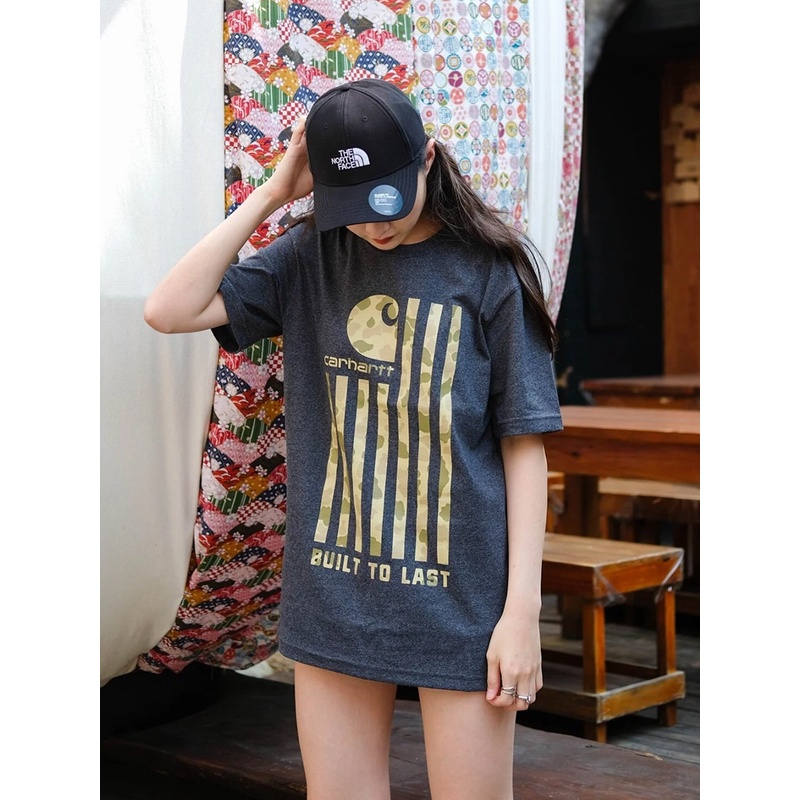 Carhartt เสื้อยืดแขนสั้น ลายพราง ทรงหลวม สไตล์อเมริกัน #3