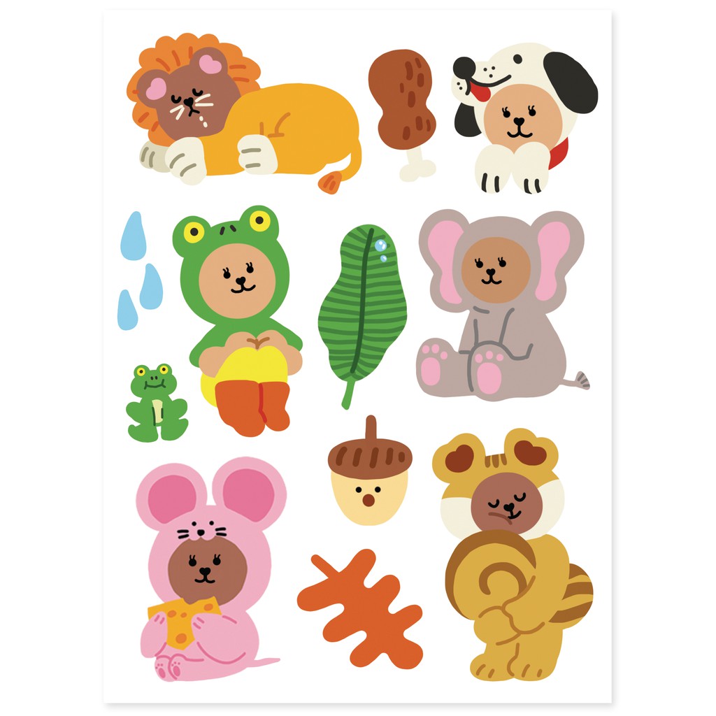 Juicy Bear Sticker (Daily life) สติ๊กเกอร์น้องหมี แบรนด์ Second Mansion จากเกาหลี ของแท้