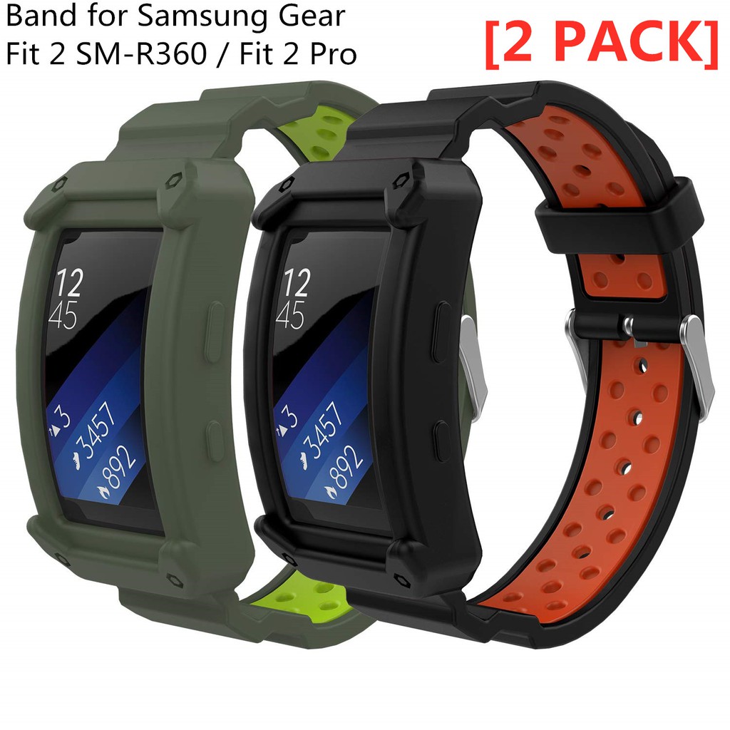 สายนาฬิกาข้อมือซิลิโคนสำหรับ Samsung Gear Fit2 SM-R 360 / Fit2 Pro