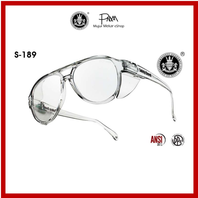 [SIRIM] SAFETY GUARD SAFETY GLASSES/ ปกป้องดวงตา (S-189) - การป้องกัน UV & IMPACT 100%