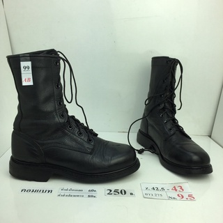 รองเท้าคอมแบท Combat shoes หนังสีดำ สภาพดี ทรงสวย มือสอง คัดเกรด ของนอก เกาหลี