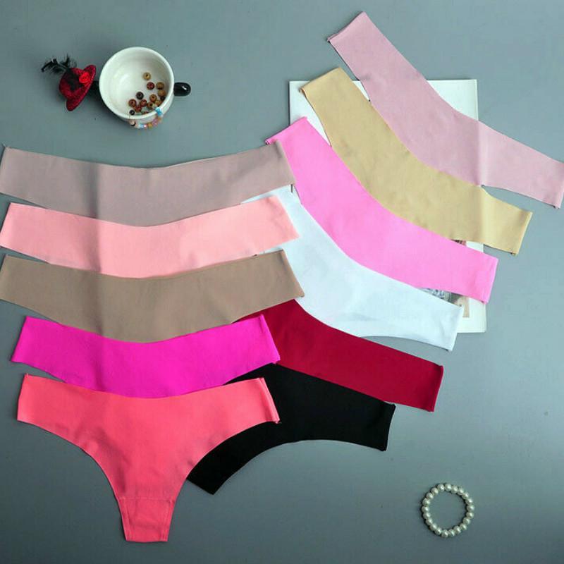 กางเกงชั้นในจีสตริงสีพื้นไม่มีรอยต่อ สไตล์เซ็กซี่ สําหรับผู้หญิง