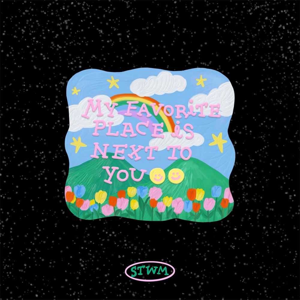 Valentine 2022 Next to you dicut Postcard โปสการ์ดสำหรับตกแต่งห้องลายหุบเขาพร้อมข้อความ | Stickwithm