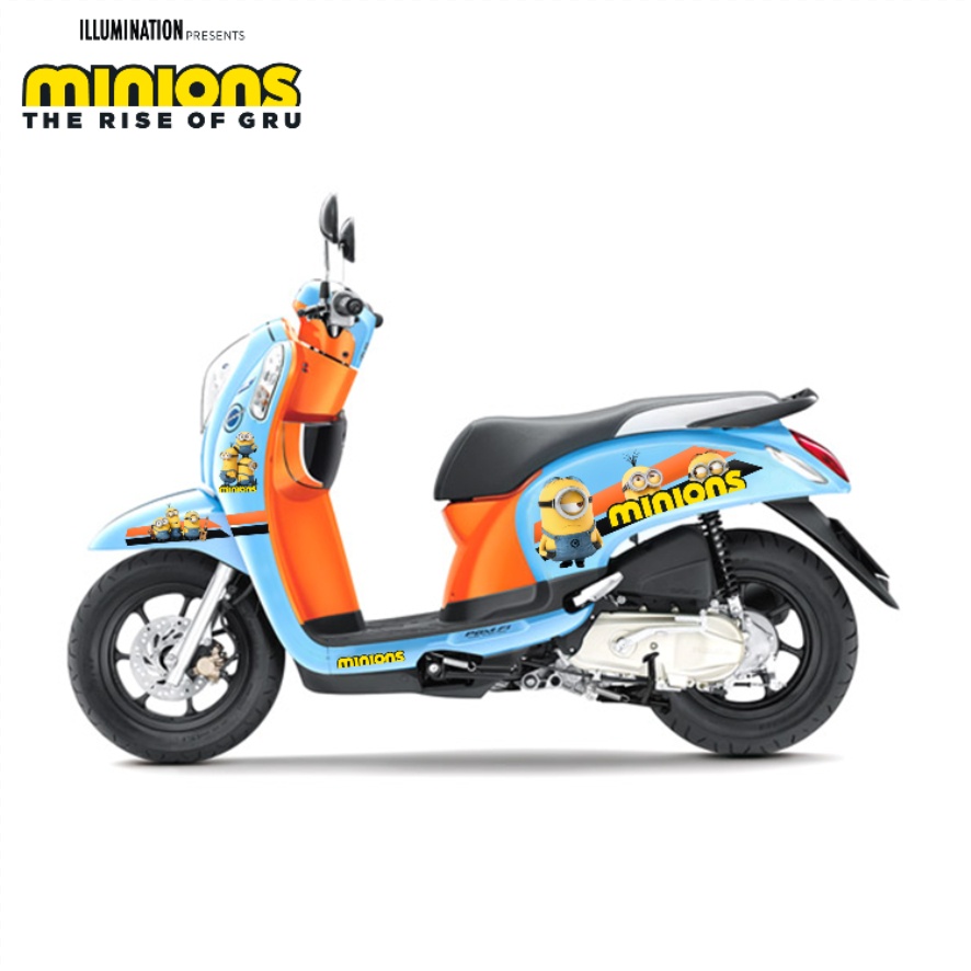 สติ๊กเกอร์ติดรถ Scoopy i GEN2 ลายการ์ตูน มิกกี้เมาส์ โดเรม่อน ชินจัง มินเนี่ยน คิดตี้ และอื่นๆ สั่งทำได้ ราคา ถูกที่สุด ดีลบีเคเค แกลเลอรีภาพที่ 7