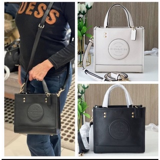 💚แท้💯 พร้อมส่ง💚กระเป๋าสะพาย ถือ ขนาด 8" DEMPSEY TOTE 22 WITH COACH PATCH COACH C5268