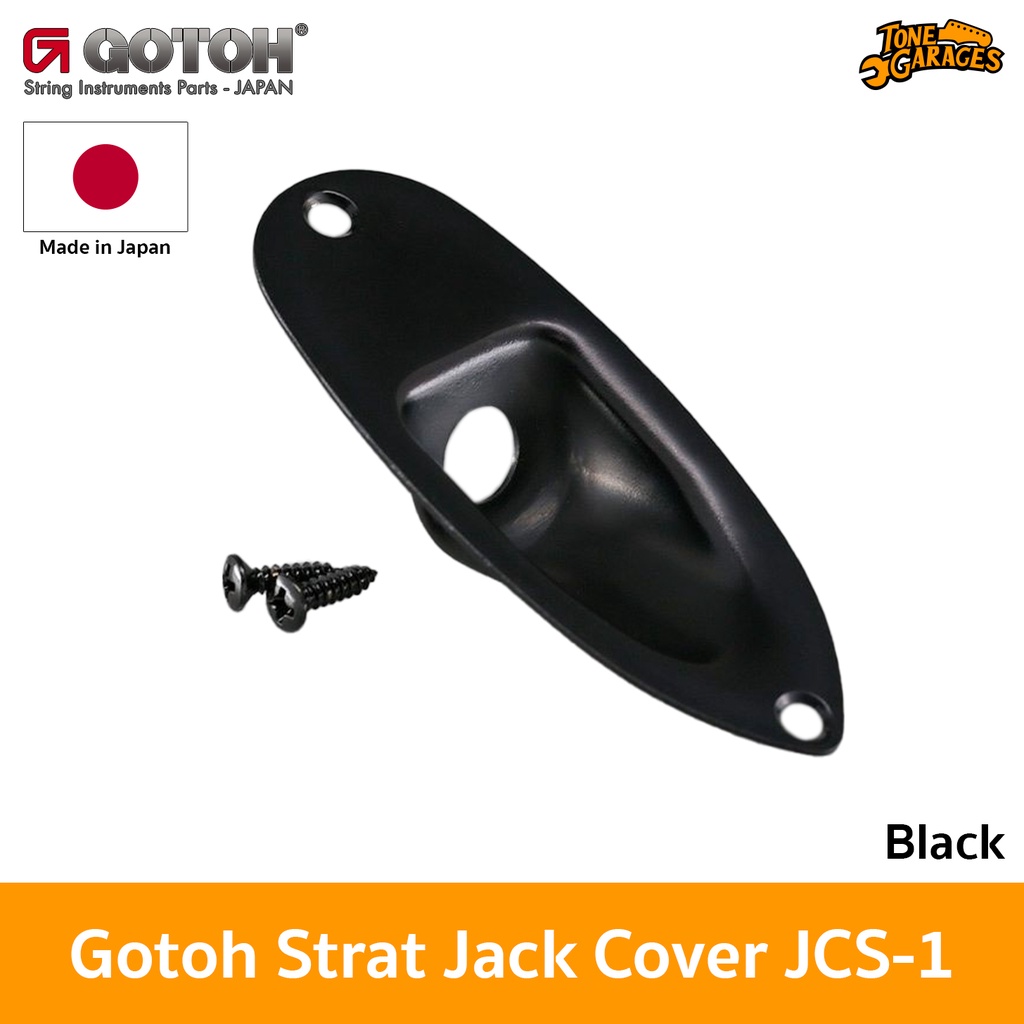Gotoh JCS-1 Jack Cover Strat ฝาปิดรูแจ๊ค สี Black Made in Japan - รูปที่ 2