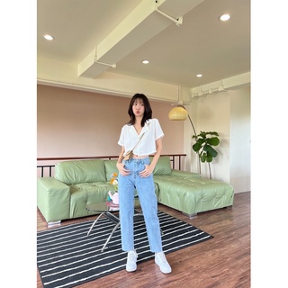 (กรอกโค้ด HELLOX9 ลด75฿) HELLOYELLOWLAND  | molly jeans กางเกงยีนส์สีอ่อนทรงบอย