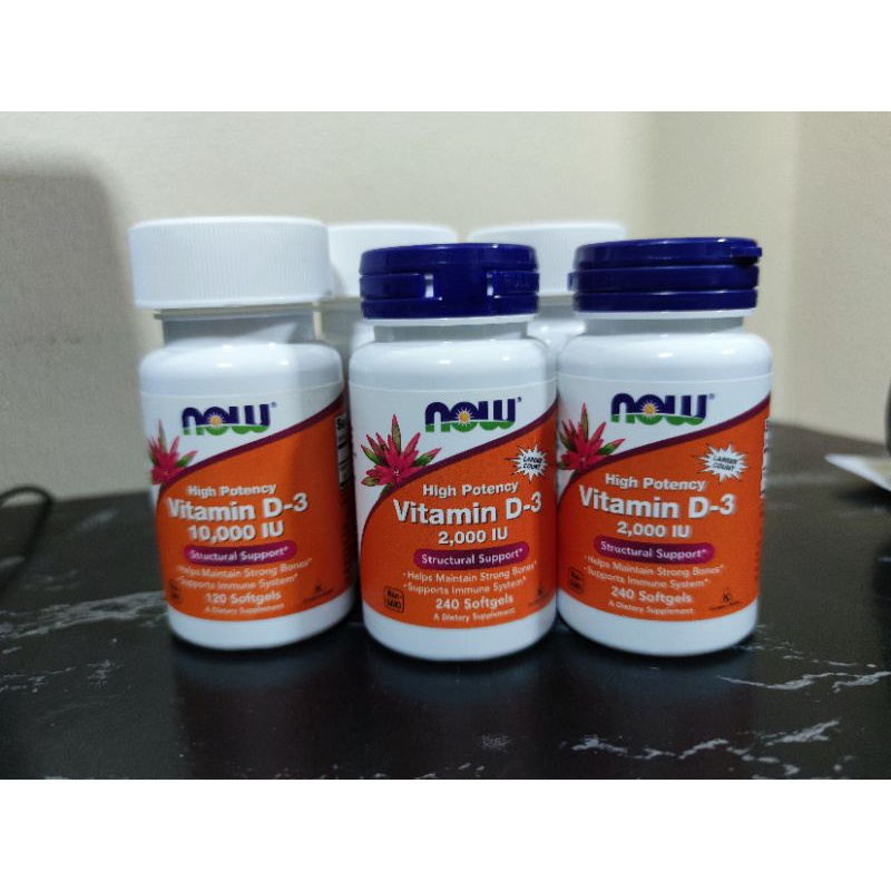 Vitamin D-3, ขนาด 2000 IU จำนวน 240ซอฟต์เจล, ขนาด10000 IU จำนวน120ซอฟต์เจล