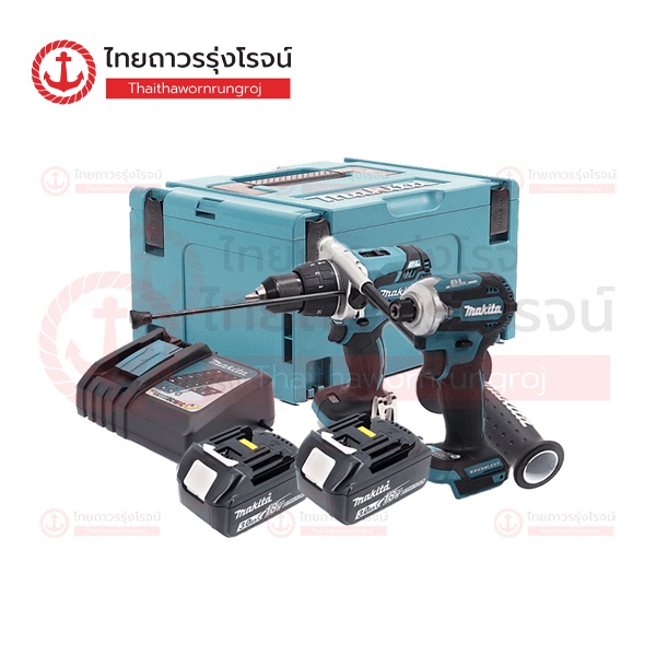 MAKITA BLM DHP481 / DTD171 ชุดสว่านไร้สาย 18v DHP481Z + DTD171Z (ครบชุด + แถมฟรี MAKPAC TYPE 3) C1xB