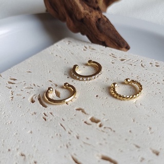 golden cystal ear cuff set - morning.earrings