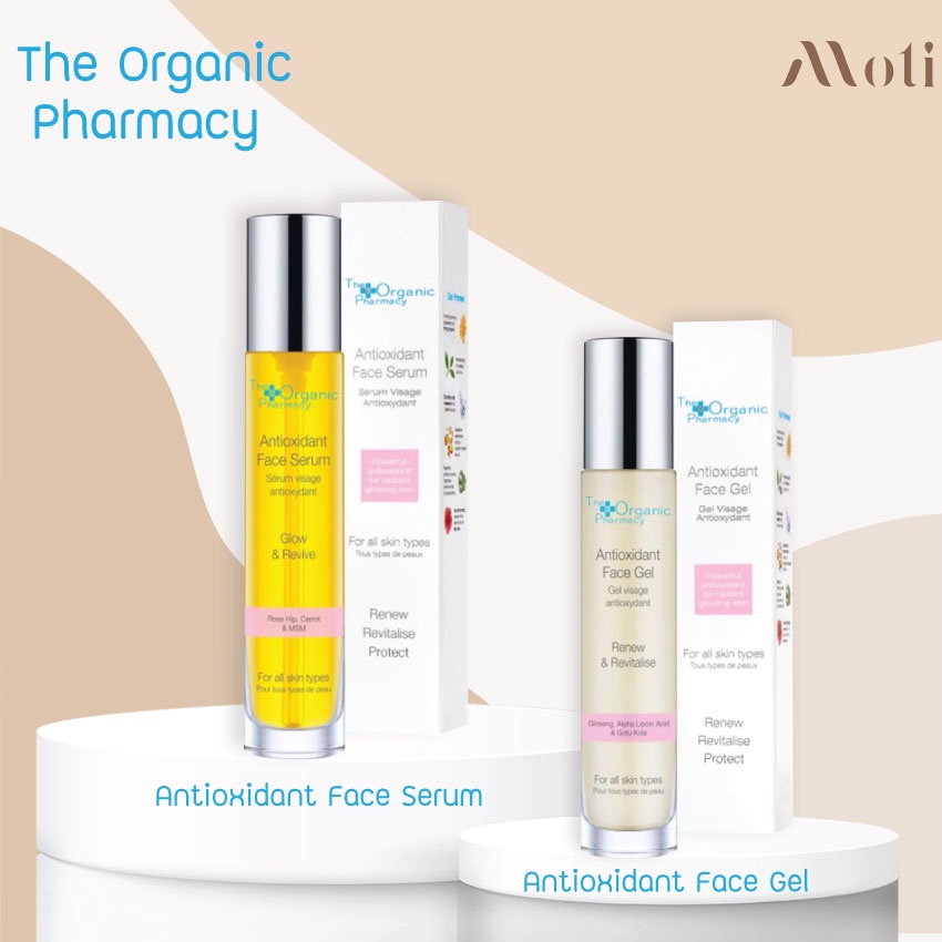 The Organic Pharmacy Antioxidant Face Serum & Antioxidant Face Gel ต้าน