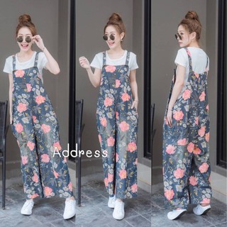 Jumpsuit ขายาวลายดอก HS044