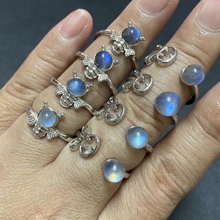 แหวนหินลาบราโดไรต์ 5-7 มม. Labradorite ฟรีไซส์