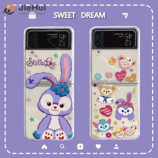 Jiehui เคสโทรศัพท์มือถือ ลายกระต่ายบัลเล่ต์ แฟชั่น สําหรับ Samsung Z Flip4 Z Flip3 Z Flip2 Z Flip1