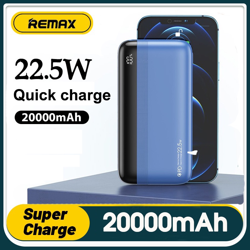 20000mAh พาวเวอร์แบงค์ REMAX รุ่น RPP-180 Type-C PD20W ชาร์จเร็ว2ทาง ...