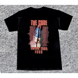 เสื้อยืดโอเวอร์ไซส์GILDAN [อายุ] เสื้อยืด ผ้าฝ้าย 100% พิมพ์ลาย The Cure 1996 Swing Tour Wild Mood Swings สไตล์วินเทจ สํ