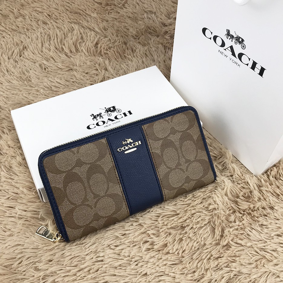 (ของแท้ 100%) COACH 52859 กระเป๋าสตางค์/ กระเป๋าสตางค์ยาวรูปแบบการ/จับ ...