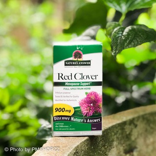 [พร้อมส่ง] Natures Answer, Red Clover, 900 mg, 90 Vegetarian Capsules