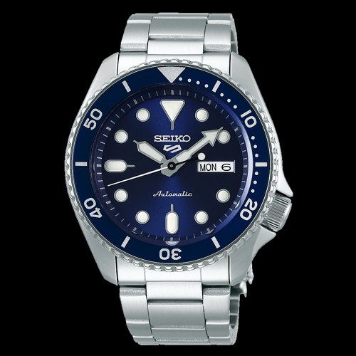 SEIKO 5 SPORTS AUTOMATIC นาฬิกาข้อมือผู้ชาย สายสแตนเลส รุ่น SRPD51K1,SRPD51K,SRPD (หน้าปัดน้ำเงิน)