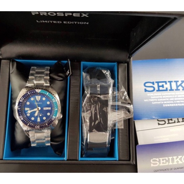 Seiko Watch Prospex Blue Lagoon Turtle Limited Editions  เครื่องศูนย์ไซโก้ ใหม่ แท้ 💯