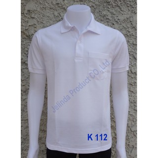เสื้อคอปกสีขาว แขนสั้น  ชายและหญิง รุ่น911(เก็บเงินปลายทางได้)