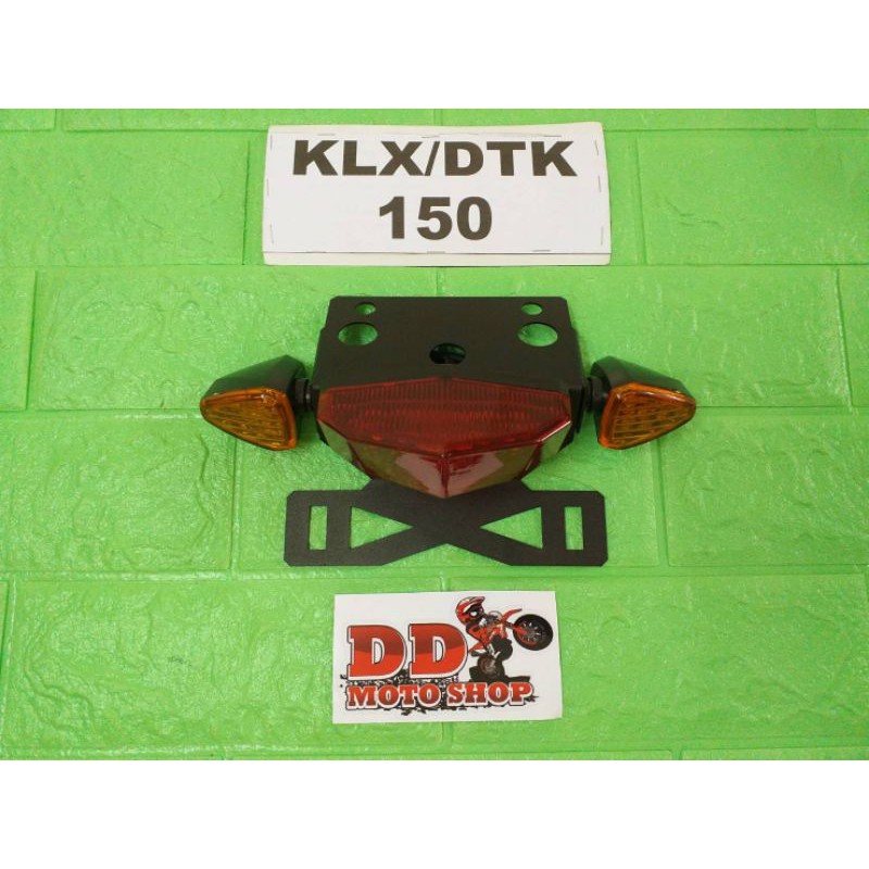 ท้ายสั้น KLX150 DTK150 BF150 D-TRACKER150 #ใส่ไฟเลี้ยวแต่ง #โครงเหล็กหนา 1.2 มม. ไฟท้าย KLX150