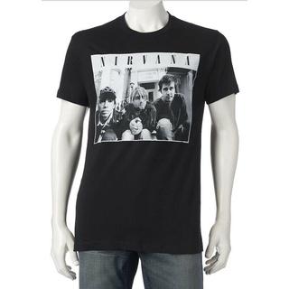 เสื้อยืด ลาย Nirvana Kurt Cobain Dave Grohl Group ของแท้S-5XL