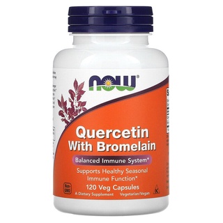 Quercetin with Bromelain, 120 Veg Capsules เควอซิติน โบรมีเลน, อเมริกา, Now Foods