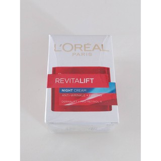 LOREAL Revitalift Night Cream 8ml. ลอรีอัล ปารีส รีไวทัลลิฟท์ แอนตี้ริงเคิล เฟิร์มมิ่ง ครีมบำรุงสูตรกลางคืน 8 มล.