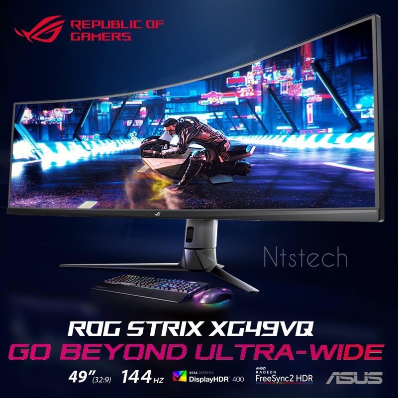 🛒✨ASUS ROG Strix XG49VQ (VA) 144Hz Monitor 49” ของแท้ 100% รับประกันศูนย์ 3 ปี