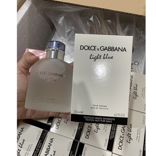 Dolce &amp; Gabbana Light Blue For Men EDT 125ml กล่องเทสเตอร์(เช็คสต้อคก่อนทำรายการนะคะ)