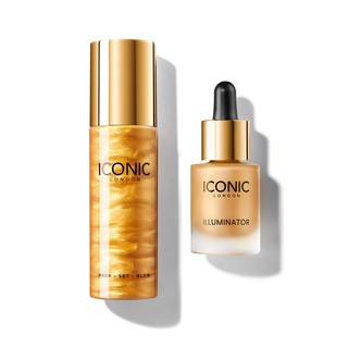 พร้อมส่ง ของแท้ ICONIC London Exclusive Gold Prep-Set-Glow and Illuminator Duo