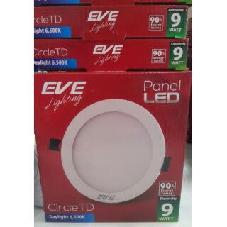 EVE โคมดาวไลท์แอลอีดี LEDดาวไลท์ EVE 9W 4นิ้ว แสงขาว/แสงวอร์ม หน้ากลม หน้าเหลี่ยม