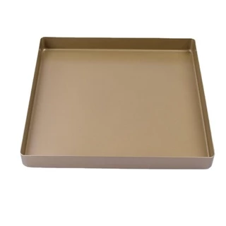 ถาดอบเค้กโรล เคลือบเทฟล่อน ขนาด 28*28*3.5ซม สีทองหนาอย่างดี
