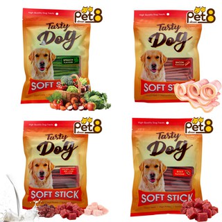 สติ๊กนิ่ม รวมรสชาติ สำหรับหมาทุกวัย 450g Tasty Dog Soft Stick chicken Flavor พร้อมส่ง